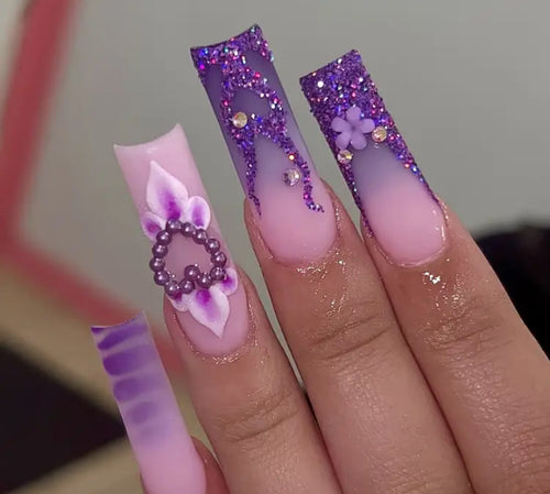 Pretty Nails: Purple Flame