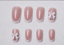 Load image into Gallery viewer, Pretty Nails: Bowed (white)
